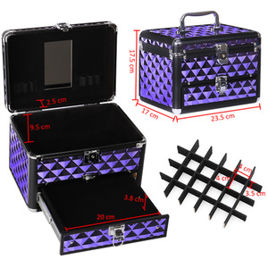 Professional Portable Makeup Case - Purple by Livingandhome