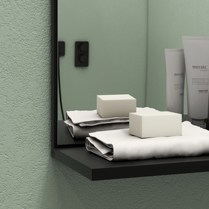 HOMCOM Bathroom Mirror Wall Mount Vanity Mirror - Black by HOMCOM