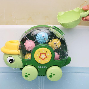 Turtle Bath Toy with Suction Cups - Green by Livingandhome