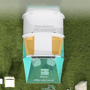 Outsunny 2 Room Camping Tent for 4-5 Man, 3000mm Waterproof, Green - Green by Outsunny