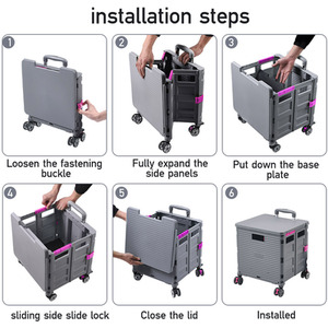 Folding Shopping Trolley with Magnetic Lid and Tiltable Handle by lifeideas