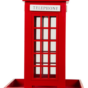 Telephone Box Feeder - Red