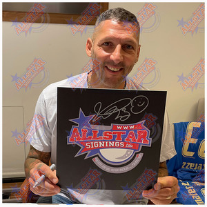 Marco Materazzi Signed and Framed Italy Photo - Blue by Allstarsignings