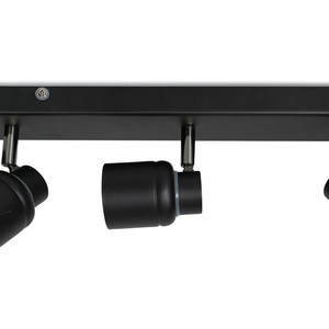 Benton IP44 Bathroom 3 Way Bar Ceiling Spotlight and Warm LED Bulbs - Black by ValueLights