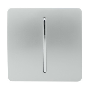 1 Gang 2 Way 10Amp Screwless Long Rocker Switch - Silver / 3 by Trendiswitch