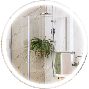 kleankin Bathroom Mirror with LED Lights, Dimmable Touch Switch - White, Clear by kleankin