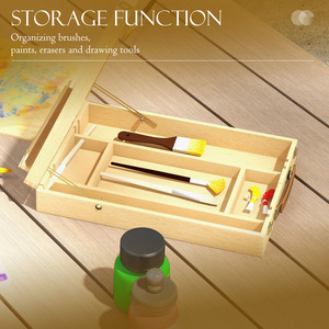 Vinsetto Table Easel Box Hold Canvas up to Adjustable Table Box Easel - Natural by Vinsetto