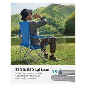 SONGMICS Set of 2 Folding Camping Chairs - Blue by SONGMICS