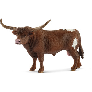 SCHLEICH Farm World Texas Longhorn Bull Toy Figure - Brown by SCHLEICH