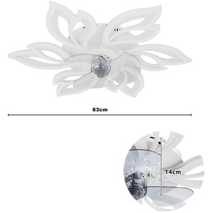 Petal-Shaped Ceiling Fan Light - White by Livingandhome
