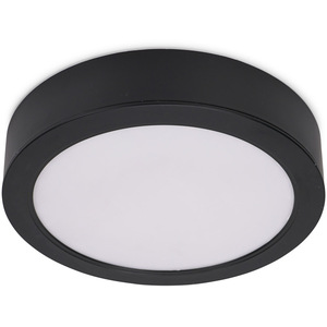 Lacey IP44 Integrated LED Round Flush Recessed Bathroom Ceiling Light - Black by ValueLights