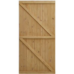 Pine Wood Garden Gate with Latch - Natural / 183cm by Livingandhome