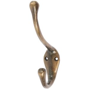 30x140mm Narrow Hat Coat Hook - Brass by Hammer and Tongs