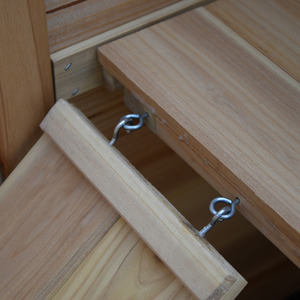 PawHut Wooden Pet Hutch Small Animal Cage - Natural by PawHut