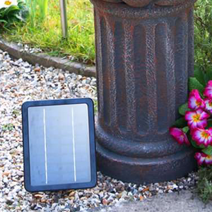 Minel Solar Powered Bird Bath and Water Feature - Brown by Primrose