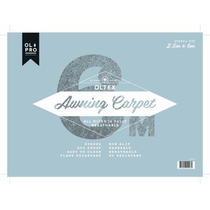 Olpro Oltex Breathable Awning Carpet - Grey / 250cm / 600cm by Olpro