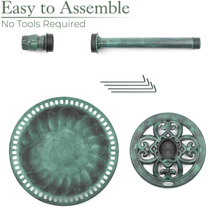 Round Pedestal Bird Bath by Christow