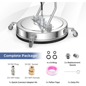 Pressure Washer Surface Cleaner - Silver by Costway