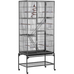 Extra Large Bird Cage with Detachable Stand - Black by Yaheetech