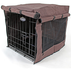 Waterproof Dog Cage Cover in Chocolate Brown - Chocolate Brown / 24in by Actiaspet