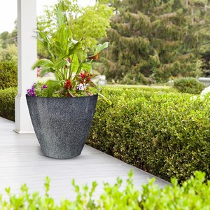 Set of 2 Glazed Effect Savannah Planters - Windswept Grey Fusion
