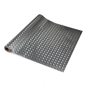 Chequer Plate Silver Self Adhesive Vinyl Wrap by d-c-fix