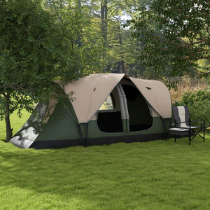 Outsunny Camping Tent with 2 Bedroom and Waterproof Rainfly by Outsunny