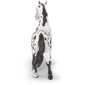 PAPO Horse and Ponies Black Appaloosa Horse Toy Figure - White by PAPO