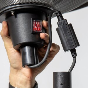 2.1kW IP44 Free Standing Halogen Patio Heater - Black by Primrose