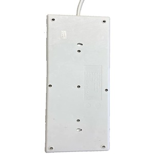 2m 8 Gang Way Surge Protected Extension Lead Individually Neon Switch - White by ShaniTech