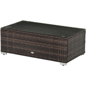 Outsunny 5 Pieces Rattan Sofa Set - Brown by Outsunny