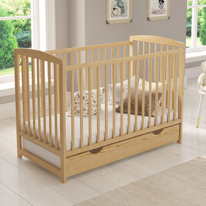 Jacob Cot Bed With Drawer And Mattress - Pine by Love For Sleep