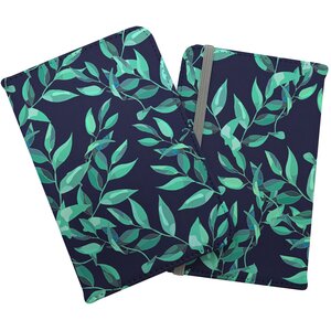 Delicate Green Foliage Passport Cover - Blue by Warren Reed - Designer