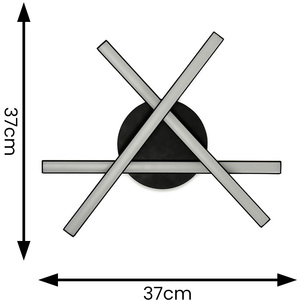 Infinity IP44 Rated 3 Arm Adjustable Integrated LED Ceiling Light - Matte Black by ValueLights