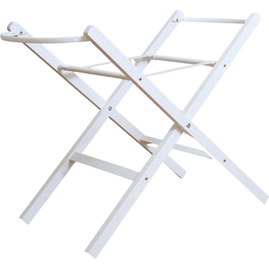 Wooden Folding Moses Basket Stand - White by Clair de Lune