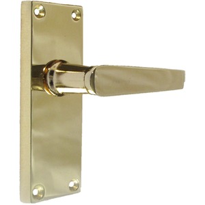 Door Handles Victorian Straight Lever Internal Latch - Brass - Brass by Betley Butterfly