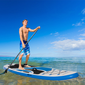 Outsunny 10ft Inflatable Paddle Stand Up Surfing Board - Blue by Outsunny