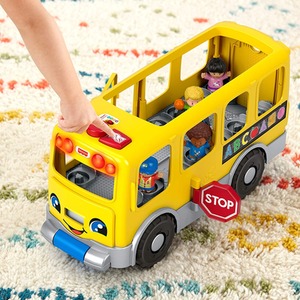 Little People Big Yellow School Bus Musical Pull Toy - Yellow by Fisher Price