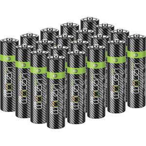 800mAh NiMH Rechargeable AAA Batteries (Pack of 20) - Black by Venom