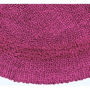 Luxury Reversible Round Bath Mat - Raspberry by Homescapes