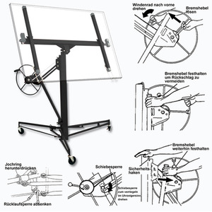 16Ft Drywall Lifter with Rolling Casters Panel Hoist by Livingandhome