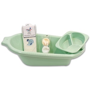 Mint Mini Bathing Bundle - Mint with Whale Towel by Junior Joy
