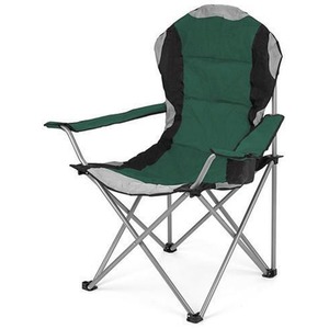 Folding Camping Chair - Padded - Green by Garden Mile