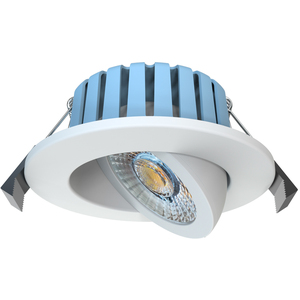 Lydia Bathroom Recessed Adjustable IP65 LED Downlight - White by Litecraft