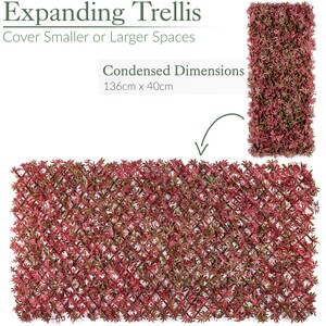 Artificial Red Acer Trellis - Red by Christow