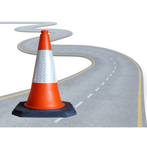 Orange Reflective 75cm Self Weighted Safety Cones - Orange by STORM TRADING GROUP