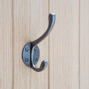 40x105mm Hat Coat Hook - Raw by Hammer and Tongs