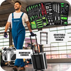 Tool Box Trolley 1200 Pcs - Black by tectake