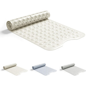 Bath Mat With Suction Cup Drainage Holes