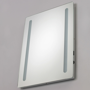 Leith LED Bathroom Mirror Wall Light with Shaving Socket - Chrome by Litecraft